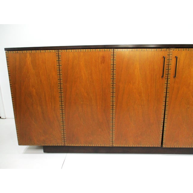 Directional Mid 20th Century Rare Renzo Rutili Directional Inlay Credenza Sideboard For Sale - Image 4 of 18
