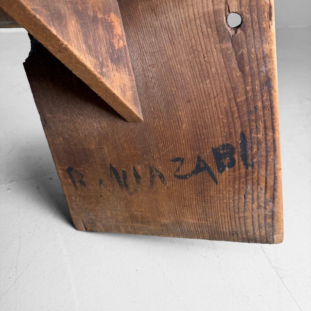 Brown Minimalist Japanese Mingei Writing Table, 1920s For Sale - Image 8 of 16