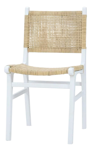 Scandinavian Modern White Painted Dining Chair