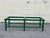 Coastal Mid Century Faux Bamboo Green Lacquered Coffee Table For Sale - Image 3 of 9