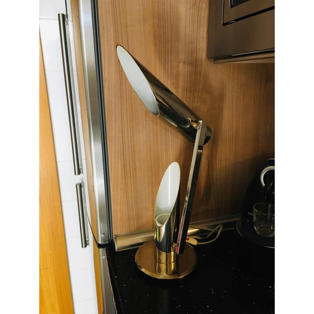 Metal Tharsis Lamp with Ashtray by Luis Pérez De La Oliva for Grin, 1970s, Set of 2 For Sale - Image 7 of 13