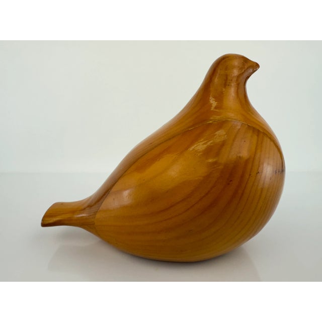Vintage Mid Century Wood Hand Carved Wood Bird For Sale - Image 4 of 12