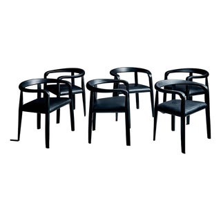 Vintage Italian Miss Chairs by Afra & Tobia Scarpa for Molteni, 1980s, Set of 6 For Sale