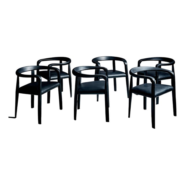 Vintage Italian Miss Chairs by Afra & Tobia Scarpa for Molteni, 1980s, Set of 6 For Sale