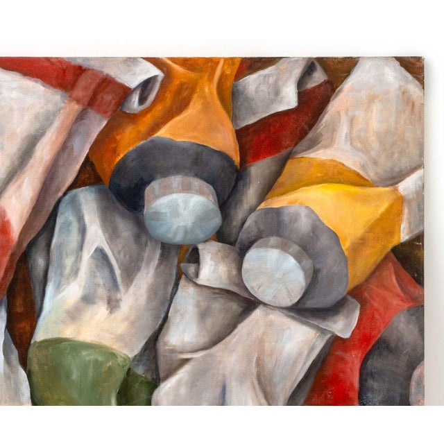 Italian School, Untitled (Paint Tubes), Oil on Canvas, signed "Sacchetti" lower right and verso, unframed. 30" H x 40" W x...