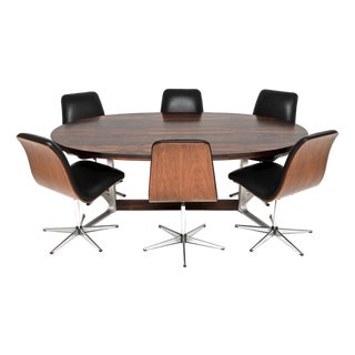 Vintage Dining Table and Chairs attributed to Robert Heritage for Archie Shine, 1960, Set of 7 For Sale