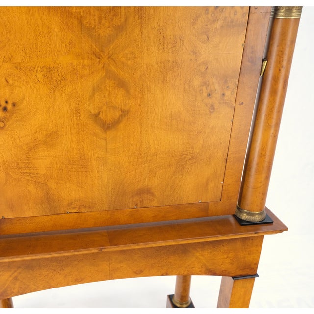 Burl Wood Biedermeier Dressing Table Mirror Matching Chair Cane Seat Mint! For Sale - Image 4 of 18