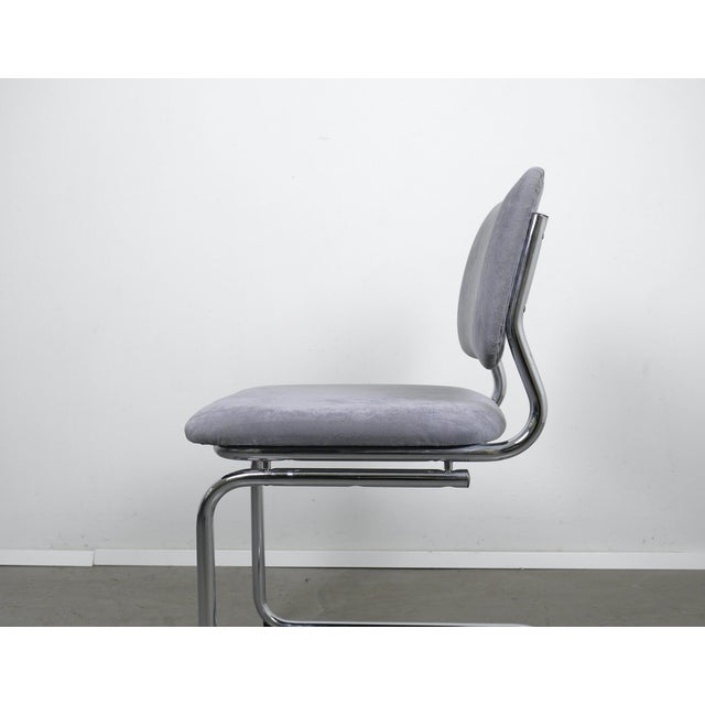 Steel Tube Cantilever Chairs with Grey Fabric Upholstery, Germany, 1970s, Set of 2 For Sale - Image 13 of 18