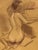 Vintage Seated Female Nude Figure Drawing on Toned Paper, Figurative Life Study. For Sale - Image 10 of 10