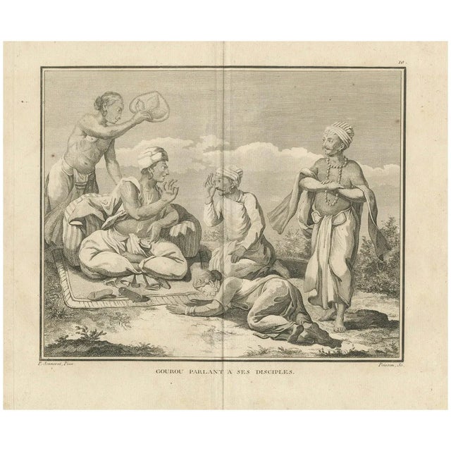 Sonnerat, Indian Guru Teaching Disciples, Enlightenment Era, 1806, Print For Sale
