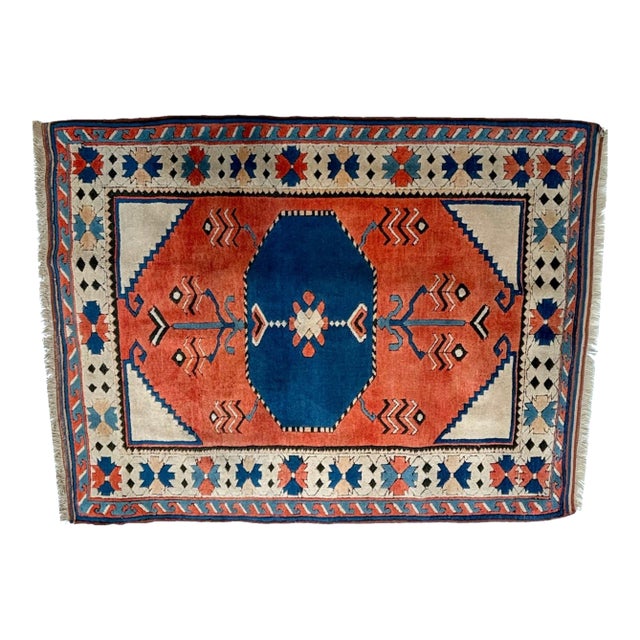 1970s Turkish Rug ,5' X 6'6 For Sale