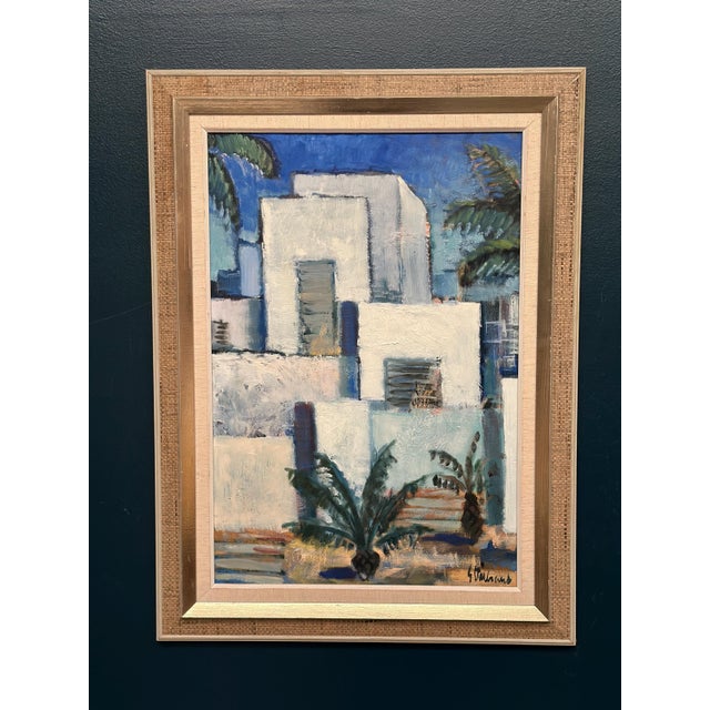 Gunnar Stålbrand, Palm Trees, 1960s, Oil Painting on Canvas, Framed For Sale - Image 9 of 18
