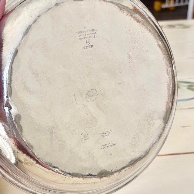 Antique Rare Silver Plate Platter Carlton Tower Hotel London For Sale - Image 9 of 10
