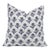 Fabdivine Block Print Cushion Cover 20x20 Inch Off-White Linen-Gandapushp For Sale