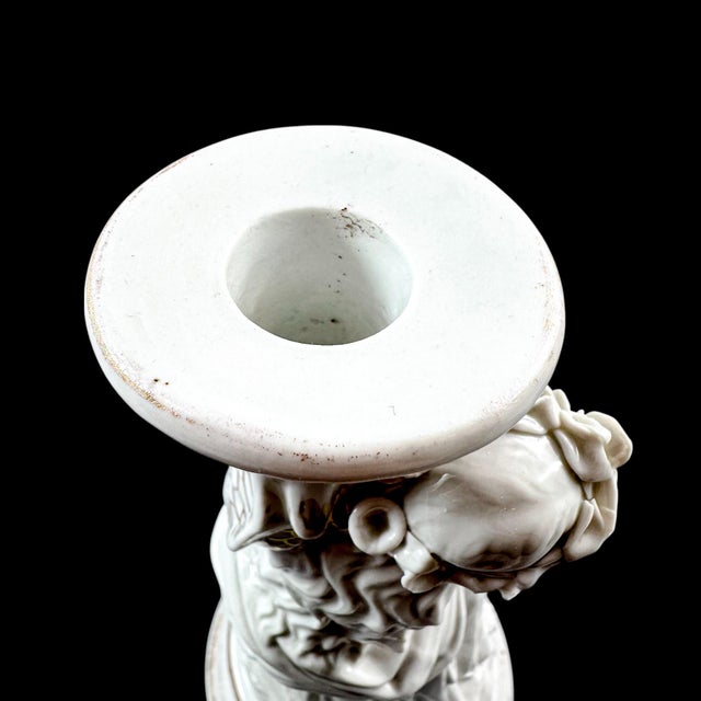 Victorian Porcelain Figural Candlesticks, Set of 2 For Sale - Image 5 of 18