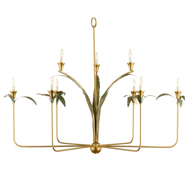 Contemporary Verdant Chandelier With Leaves by Lowcountry Originals For Sale - Image 3 of 3