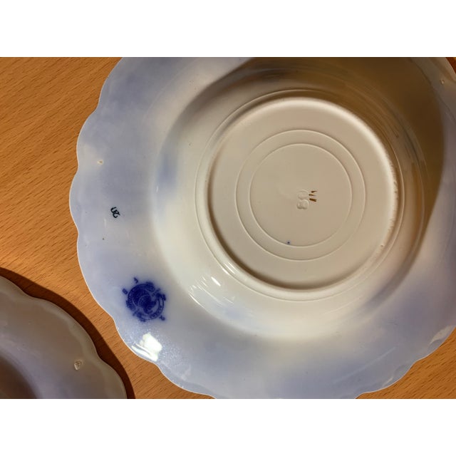Antique Grindley England Alaska Flow Blue Soup Bowls- a Pair | Chairish