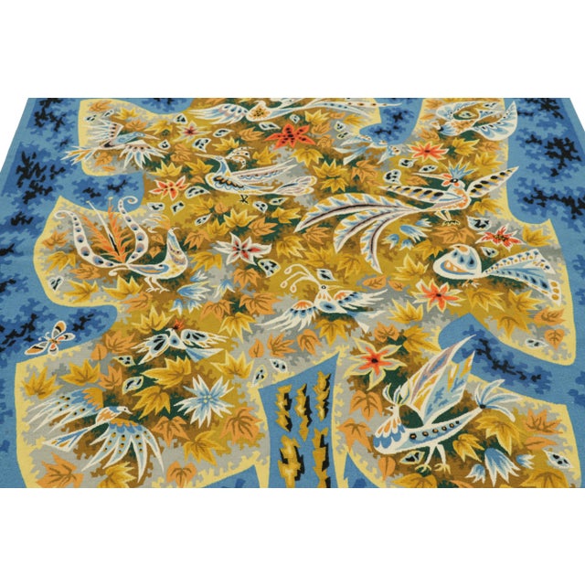 Abstract Signed Vintage Jacques Potin Tapestry “Le Petit Rappel Des Oiseaux” Rug & Kilim For Sale - Image 3 of 8