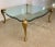 Hollywood Regency P E Guerin Brass Floating Glass Coffee Table For Sale - Image 3 of 9