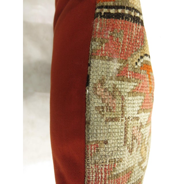 Folk Art Antique Zabihi Collection Karabagh Rug Pillow For Sale - Image 3 of 4