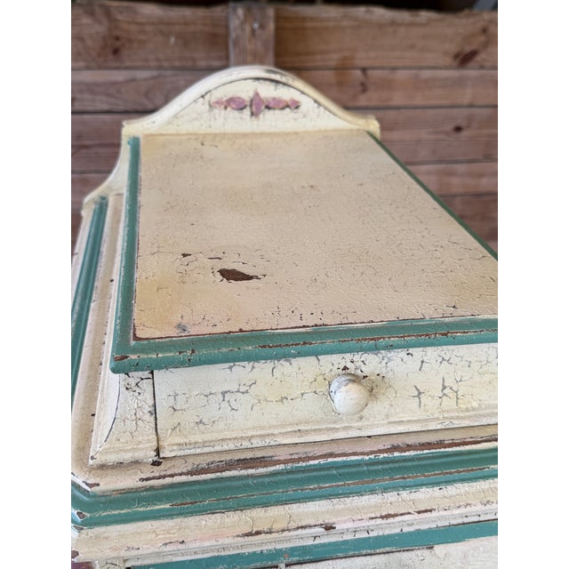 Farmhouse Vintage French Country Distressed Jewelry & Lingerie Chest on Casters For Sale - Image 3 of 12