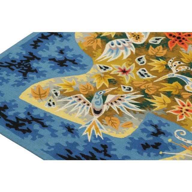 Signed Vintage Jacques Potin Tapestry “Le Petit Rappel Des Oiseaux” Rug & Kilim For Sale In New York - Image 6 of 8