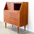1950s Danish Teak Secretary Desk With Hidden Vanity & Mirror For Sale In Boston - Image 6 of 11