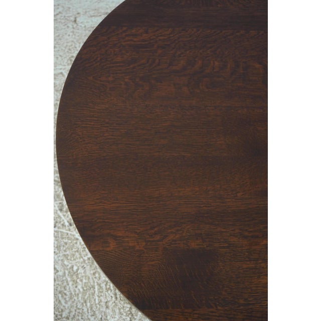 Stickley Round Mission Oak Cocktail Table For Sale - Image 9 of 14