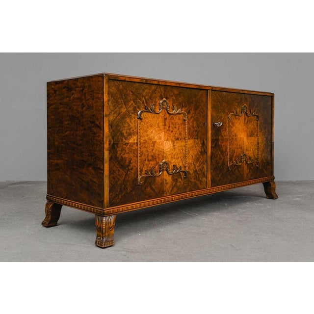 Wood Art Deco Sideboard in Birch For Sale - Image 7 of 18
