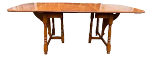 Vintage Art Decor Style Solid Hard Rock Maple Butter Fly Leave Dining Table