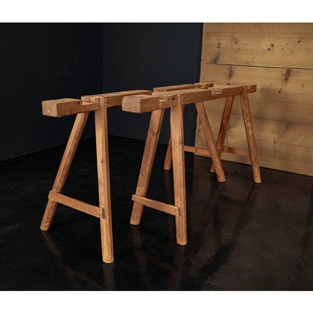 Brown Vintage Modular Pine Table, 1920s For Sale - Image 8 of 18