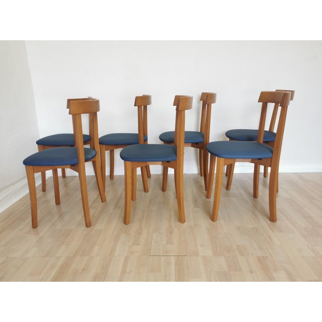 Vintage Dining Chairs from Calligaris, 1990s, Set of 7 For Sale - Image 4 of 18