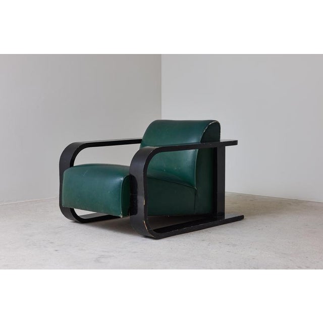French Modernist Lounge Chair, 1940s For Sale - Image 9 of 9