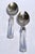Victorian 1960s Christofle Hotel Style Serving Silverplate Spoons Faceted Crystal Handle - Set of 2 For Sale - Image 3 of 12
