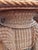 Vintage 1970’s Natural Wicker Elephant Tractable With Attached Glass Top Tray, Made in Hong Kong For Sale - Image 4 of 11