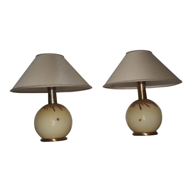 Vintage Murano Glass Table Lamps from La Murrina, 1970s, Set of 2 For Sale