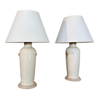 Pair of Custom Christopher Spitzmiller Table Lamps For Sale