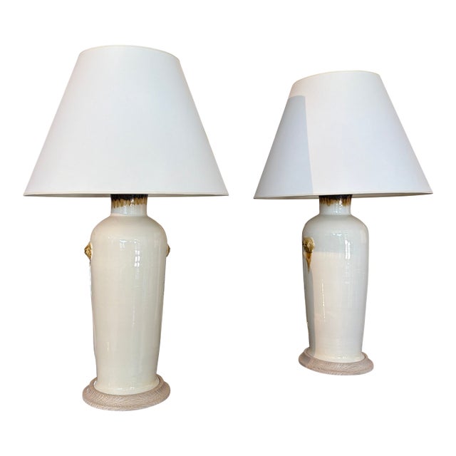 Pair of Custom Christopher Spitzmiller Table Lamps For Sale