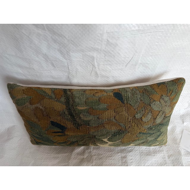 17th Century Flemish Tapestry Pillow With Verdure Leaf Design For Sale In Los Angeles - Image 6 of 7