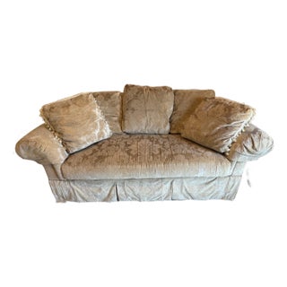 Late 20th Century Beautiful Vanguard Camel‑Back Sofa – Plush, Cozy, and Timeless For Sale