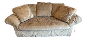 Late 20th Century Beautiful Vanguard Camel‑Back Sofa – Plush, Cozy, and Timeless