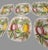 Vintage Set of 6 Hand Painted Apple & Pear Ironstone Fruit, Dessert Plates For Sale - Image 4 of 9