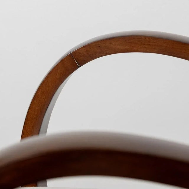 Mid-20th Century French Wood and Linen Side Chair For Sale - Image 12 of 15