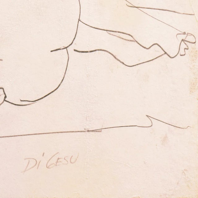 1950s 'Reclining Nude' by Victor Di Gesu, Paris, Salon D'Automne, Académie Chaumière, San Francisco Art Association, Los Angeles County Museum of Art For Sale - Image 5 of 7