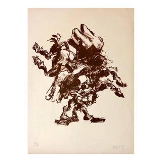 Jacques Lipchitz, Large French Modernist Cubist Lithograph Pencil Signed For Sale