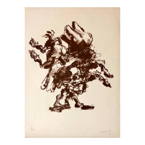 Jacques Lipchitz, Large French Modernist Cubist Lithograph Pencil Signed