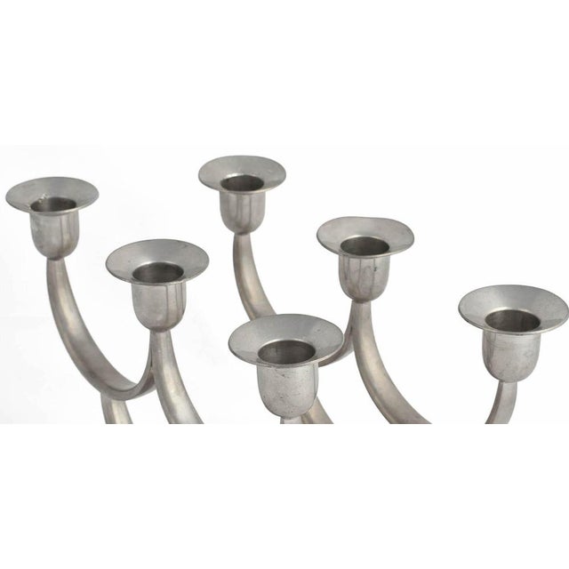 Vintage Art Deco Candelabras in Brass by Harald Buchrucker, 1930s, Set of 2 For Sale - Image 3 of 5