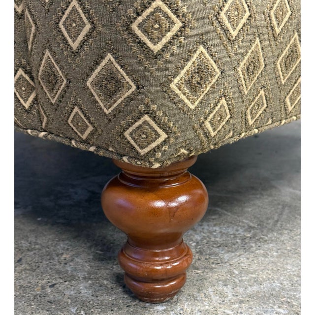 Textile Highland House Tufted Upholstered Chair With Ottoman For Sale - Image 7 of 10
