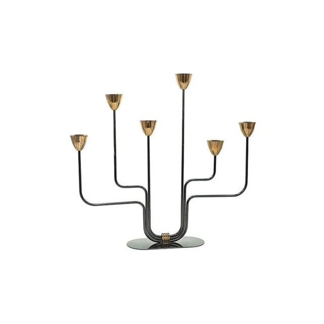 Metal Candleholder by Gunnar Ander for Ystad-Metall, 1960s For Sale - Image 7 of 7
