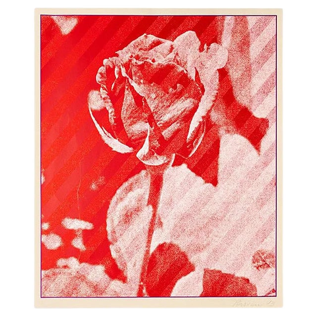 Constantine Persiani, The Rose, Original Print Screen, 1973 For Sale